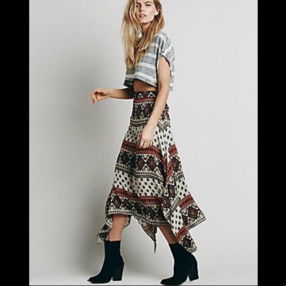 Free People + LOV PROJECT Boho Skirt